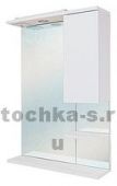 Шкаф-зеркало Onika Элита 60.01 R белый (шгв), 600x160x862 мм