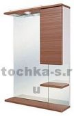 Шкаф-зеркало Onika Элита 60.01 R штрокс коричневый (шгв), 600x160x862 мм