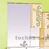 Шкаф-зеркало Misty Бабочка 90 R бежевый, патина