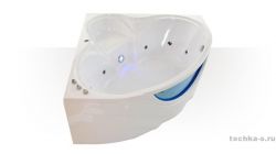 Акриловая ванна Triton Виктория 150x150 см, в комплекте каркас установочный, сифон полуавтомат и экран